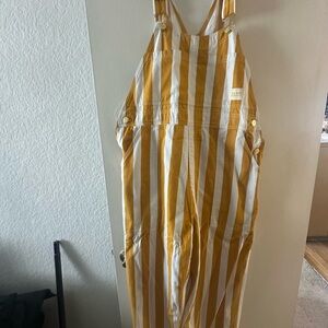 Striped Yellow and White Kids One Piece